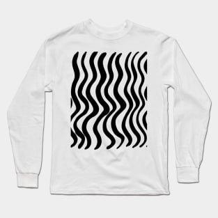 Wavy lines - black and white Long Sleeve T-Shirt